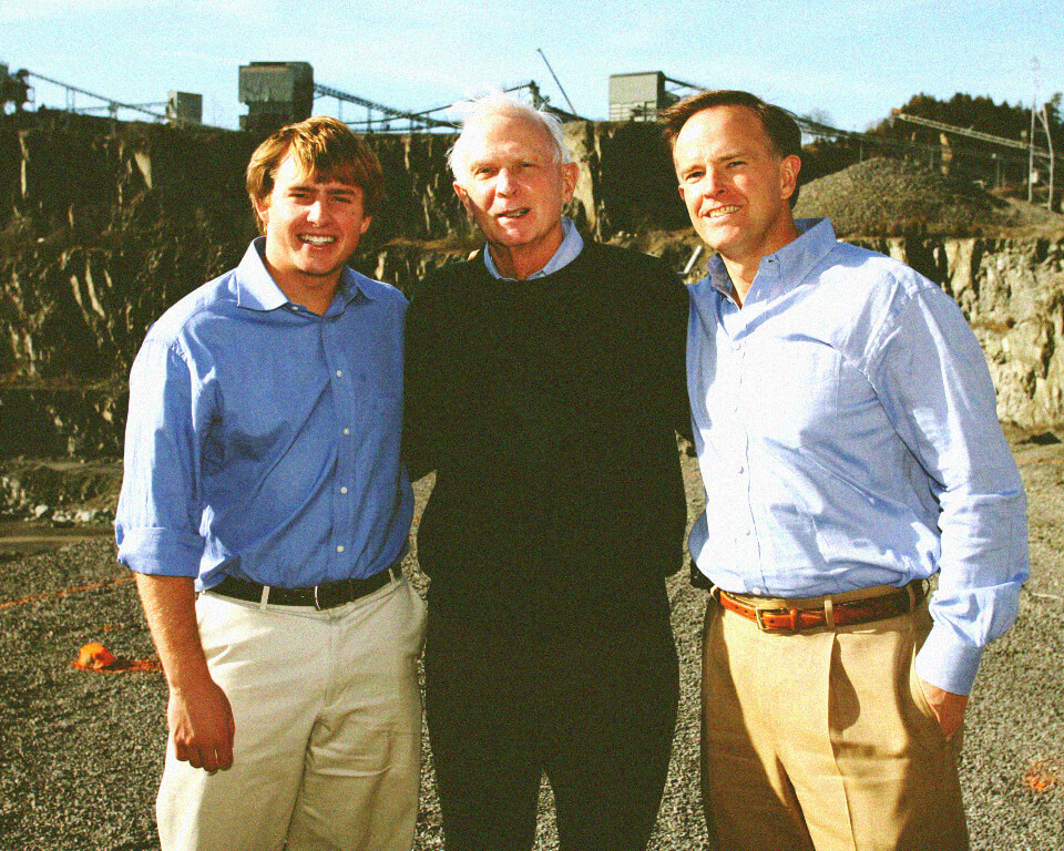Richard Luck with father and grandfather at Fairifax, VA quarry